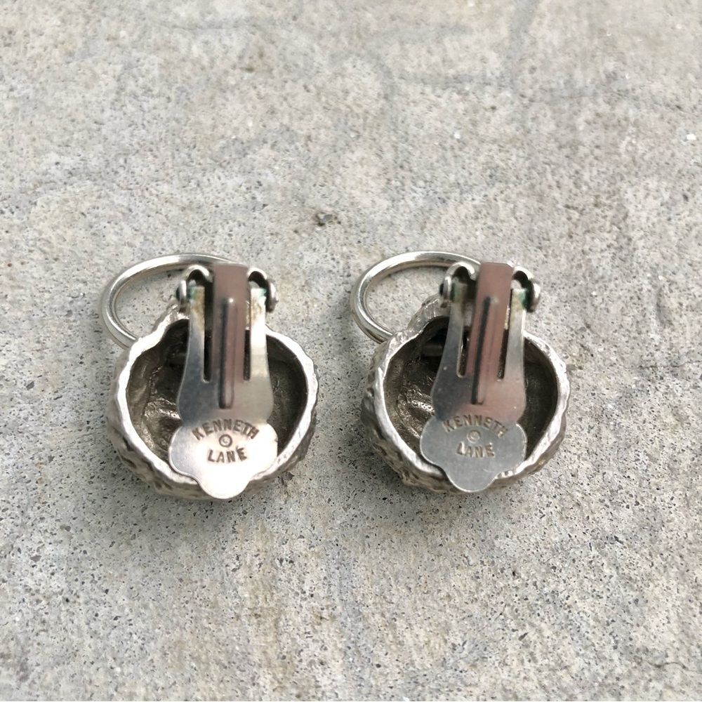 Kenneth Jay Lane Kjl Vintage Clip On Earrings Lio… - image 3